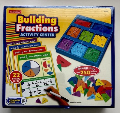 Lakeshore Building Fractions Activity Center COMPLETE Set New & Sealed