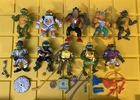 Vintage TMNT 10 Figure Lot  Some With Some Weapons & Accessories 1988-1990’s