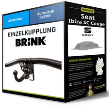 Abnehmbare Anhängerkupplung für SEAT Ibiza SC Coupe 08-15 IV Typ 6J1 / 6P5 Brink