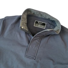 BYLT Pullover Mens L navy blue Elite Fairway Magnetic Snap Zip Golf Jacket