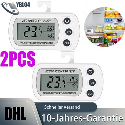 Kühlschrank Thermometer Wasserdicht Digital Gefrierschrank LCD Display lesen S