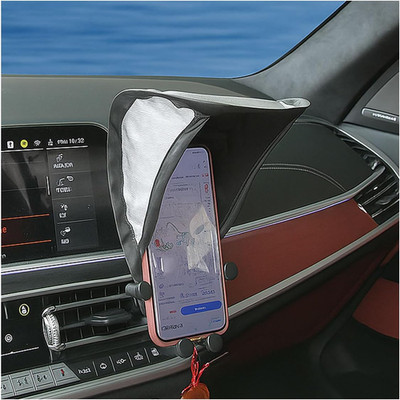 Car Smartphone Sunshade, Foldable Anti-Glare Cell Phone Sun Protection Umbrella,