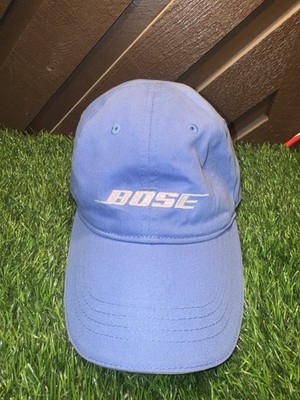 Bose Light Blue And White StrapBack Hat Flat Top Style