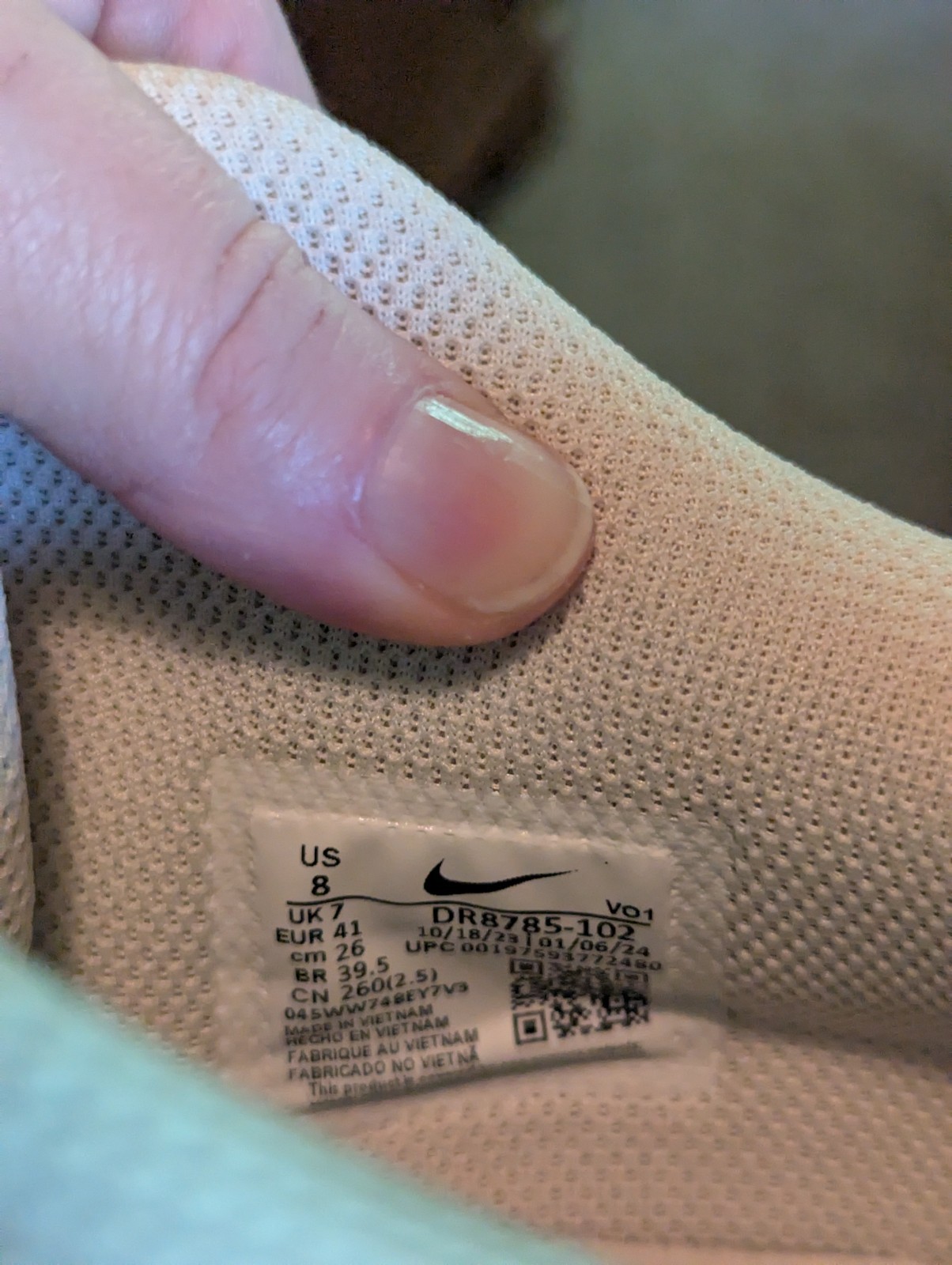 SAOLA Scarpe da corsa Nike uomo JA 1 DR8785 102 bianche sneakers taglia 8 indossate una volta con scatola