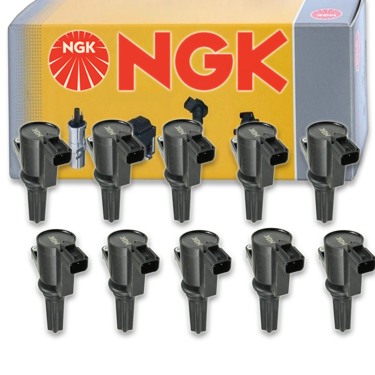 10 pc NGK 48678 U5031 Ignition Coils for XW4Z-12029-AA XR842741 XR82913 ro