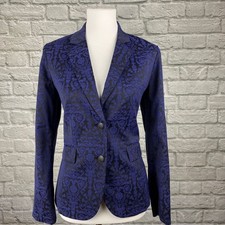 Chico's Blue Brocade Blazer