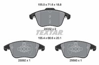 1X Textar 2433205 Bremsbelagsatz Scheibenbremse FüR Ford