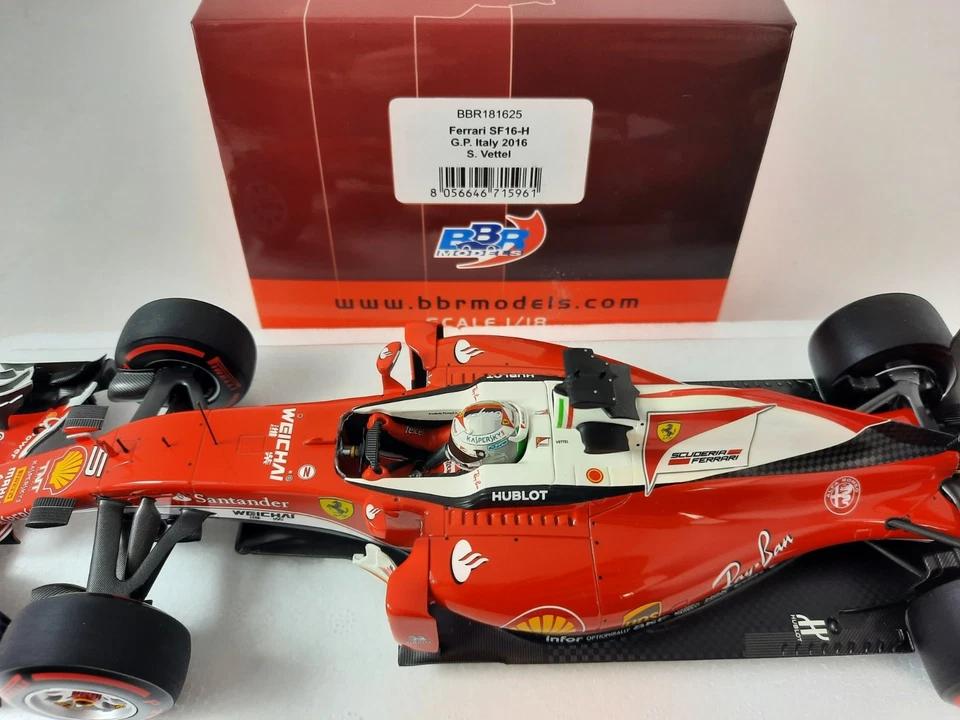 BBR Ferrari SF16-H #5 Sebastian Vettel GP Italy 2016 1/18 BBR181625 - Immagine 4 di 4