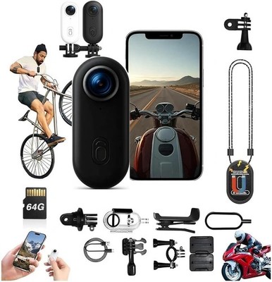 4K Action Camera Waterproof Dash Cam for Motorcycle Helmet Bike POV Driving Cam