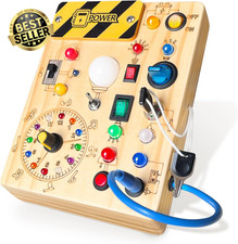 Busy Board,Montessori Toys for 1-3 Years Old, Wooden Toddler Toys, Sensory Trave