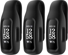 "3-Pack Clip Case Accessory for Fitbit Inspire 3/Inspire 2, Black Black Black N