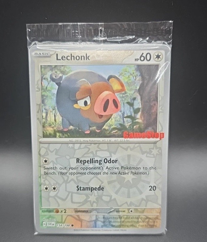 Lechonk 154/198 Pokemon Scarlet Violet Sealed Gamestop Promo Card - NM