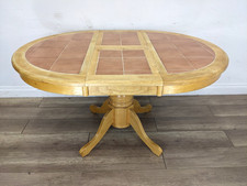DINING TABLE Oak Round Oval Draw Leaf Extendable Country Kitchen FREE DELIVERY