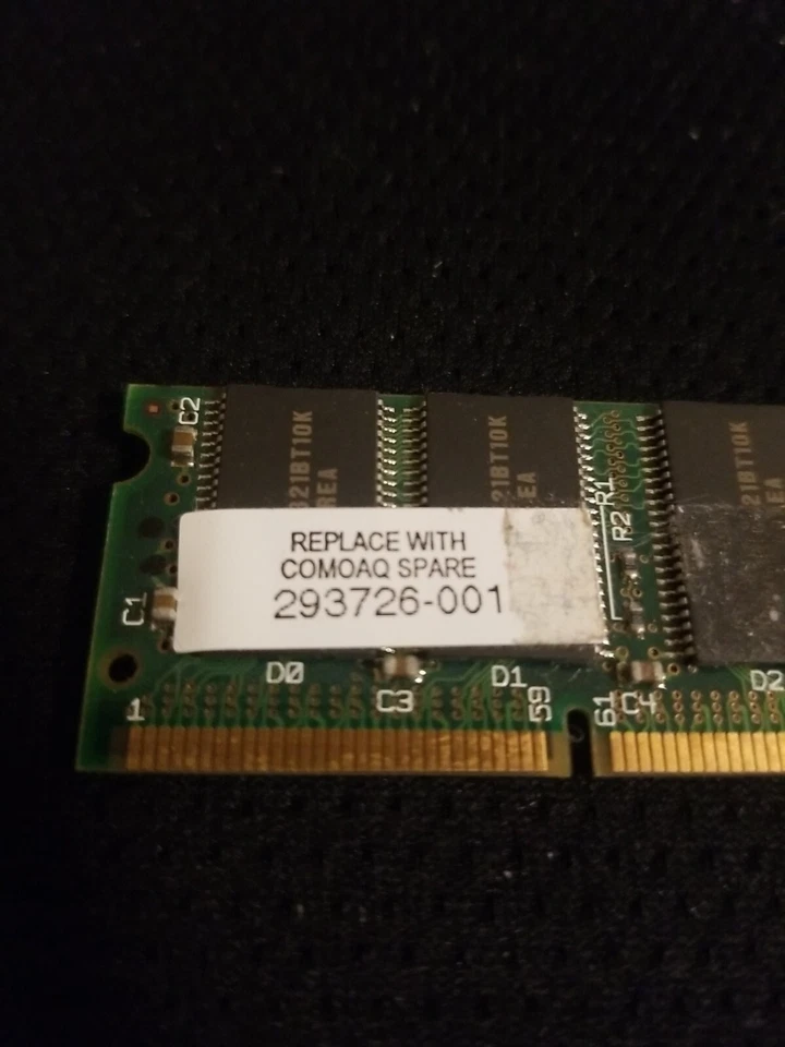 293726-001 Compaq 16 MB PC66 66 MHz sin ECC sin búfer CL2 144 pines memoria SoDimm M Foto 2 de 2