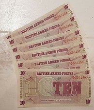 Billet 10 pence armée britannique British Army - Lot de 6 - neufs