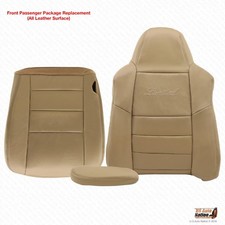 2005 Ford Excursion Genuine Leather Passenger Side Replacement Seat Covers Tan