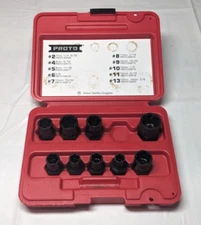 PROTO  Bolt & Screw Extractor Set  * Incomplete Set / 9 pcs *   J69X00