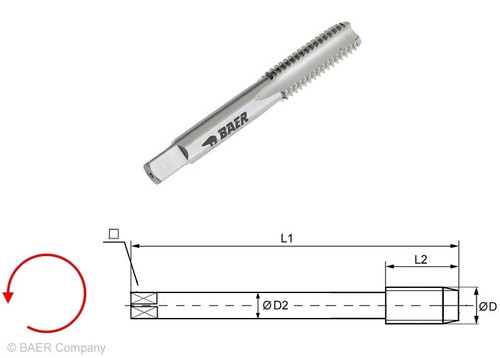 Linksgewinde Gewindebohrer Gewindeschneider M, MF HSS Handgewindebohrer ab M3 - Bild 12 von 26