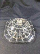 Vintage 1938-1942 Federal Glass Columbia Beaded Covered Dish Covered Butter Dish