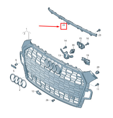 NEW AUDI A5 SPORTBACK F5 RADIATOR GRILLE COVER 8W6853037G 8W6-853-037-G
