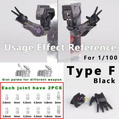 For 1/100 Gunpla RE MG Gundam Model Action Hand 3.0 RX78-2 Sazabi Strike F Black