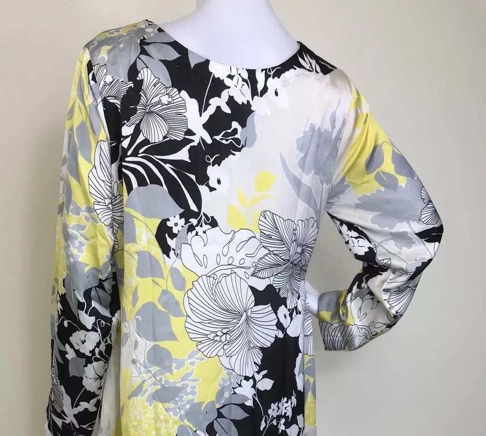 Blusa feminina Kurti de seda estampada designer paquistanês GG - Imagem 4 de 4