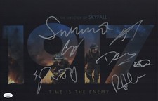 1917 Cast X7 Signed 11x17 Photo SAM MENDES, DEAN CHAPMAN, GEORGE MACKAY JSA COA