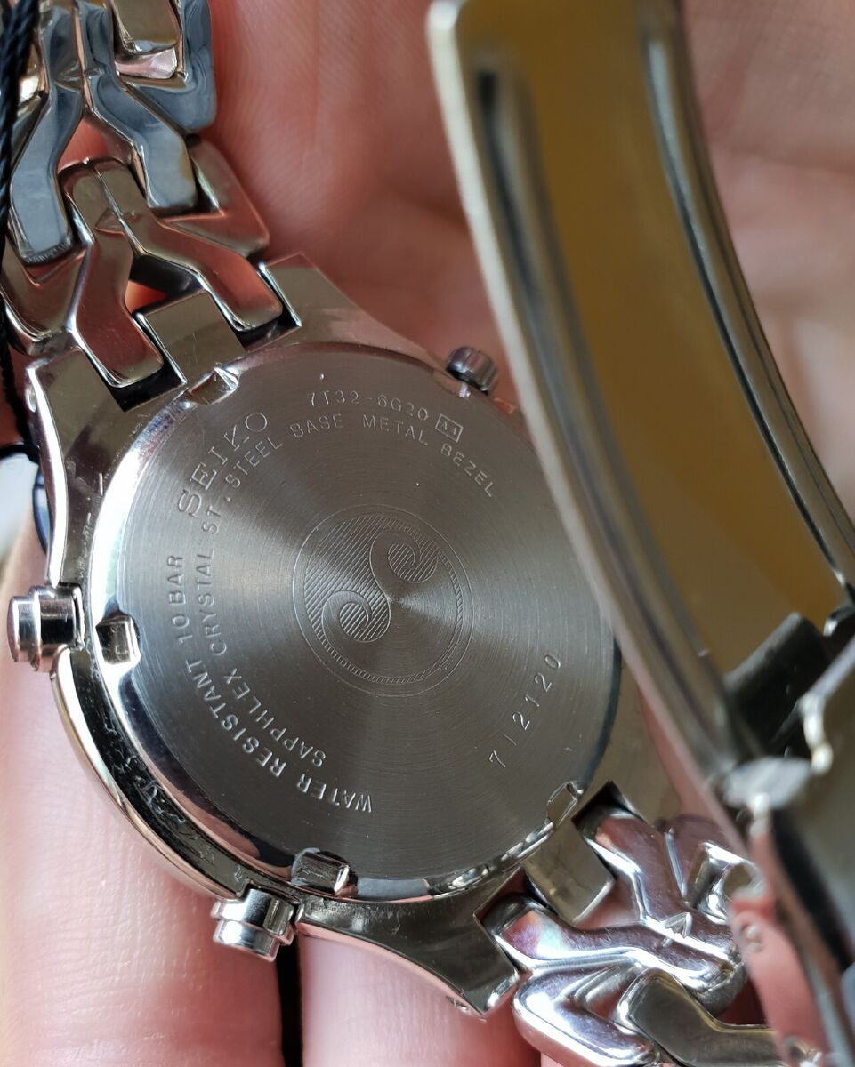NOS SEIKO CHRONOGRAPH SQ100 CALENDAR ALARM WR SAPPHIRE NOS SEIKO CHRONOGRAPH SQ100 CALENDAR ALARM WR SAPPHIRE