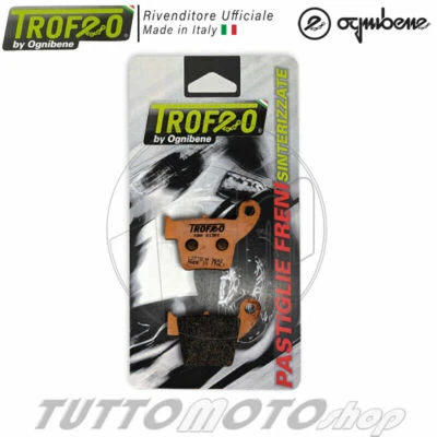 TROFEO BY OGNIBENE 1 COPPIA PASTIGLIE FRENO SINTERIZZATE POSTERIORI HONDA CRF R 450 2008 2009 2010