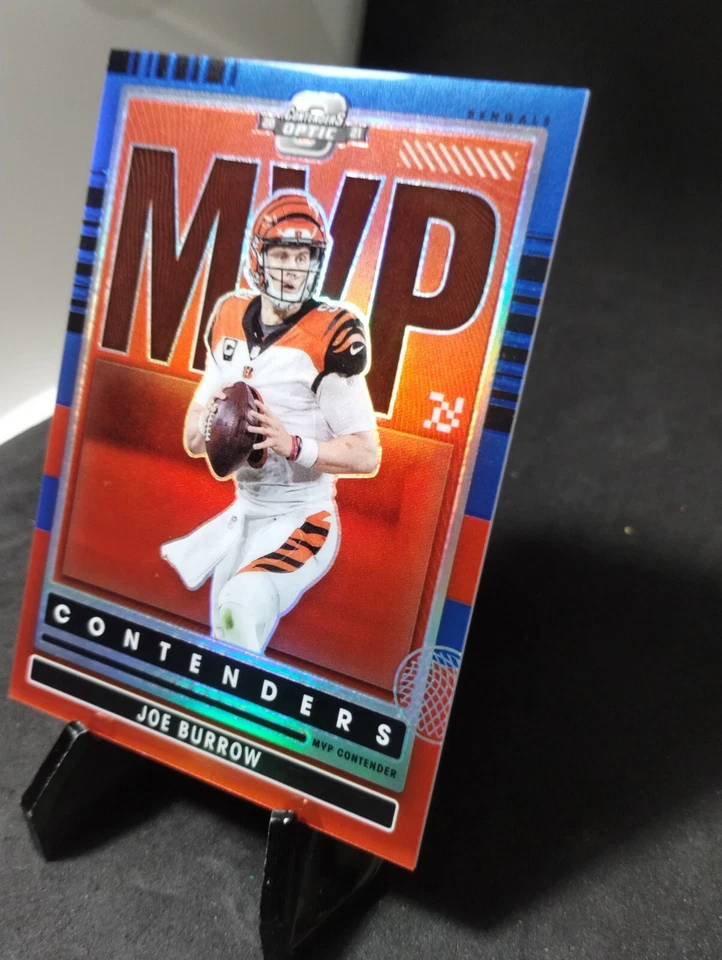 Joe Burrow 2021 Panini Contenders Optic Blue Holo MVP Contenders #37/99 MVP-JBU - Image 3 of 4