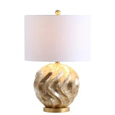 JONATHAN Y JYL6204A Versailles 24" Sphere Sea Shell LED Table Lamp Coastal
