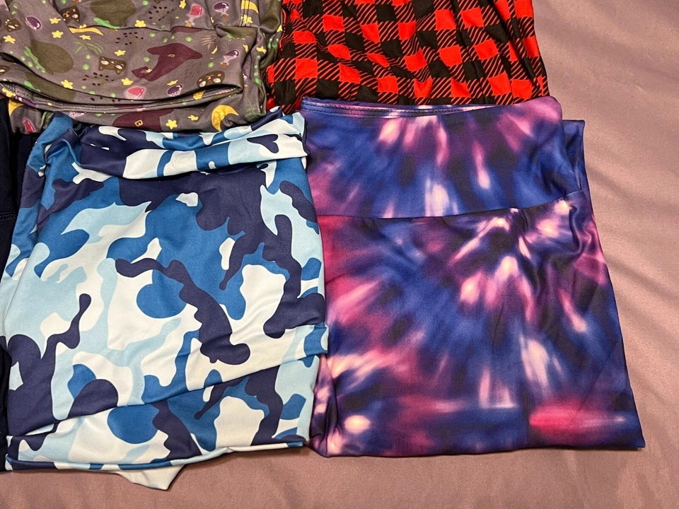 Gran Lote de 5 Leggings Para Mujer TC Talla Grande 12-18 Cuadros Tinte Camuflaje Nuevos con Etiquetas Foto 3 de 4