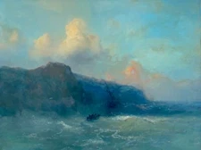 Sunset, Original oil Painting, Handmade Artwork