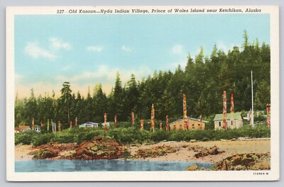 Postcard Old Kasaan Hyda Indian Village Ketchikan Alaska