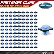 100Pcs 14mm Nylon Rocker Panel Retainer Moulding Clips w/ Sealer for Hyundai Kia