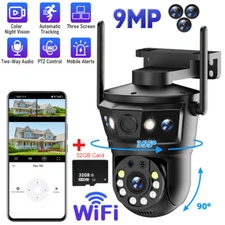 9MP Camara De Seguridad Inalambricas Para Exterior Con Vision Nocturna Audio