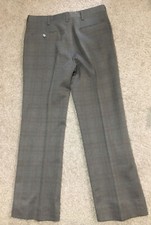 Vintage Hagar Slacks USA Made Talon Zip Brown 33 x 29