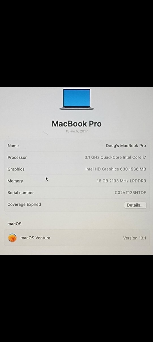 2017 Macbook Pro 15 inch touchbar | eBay