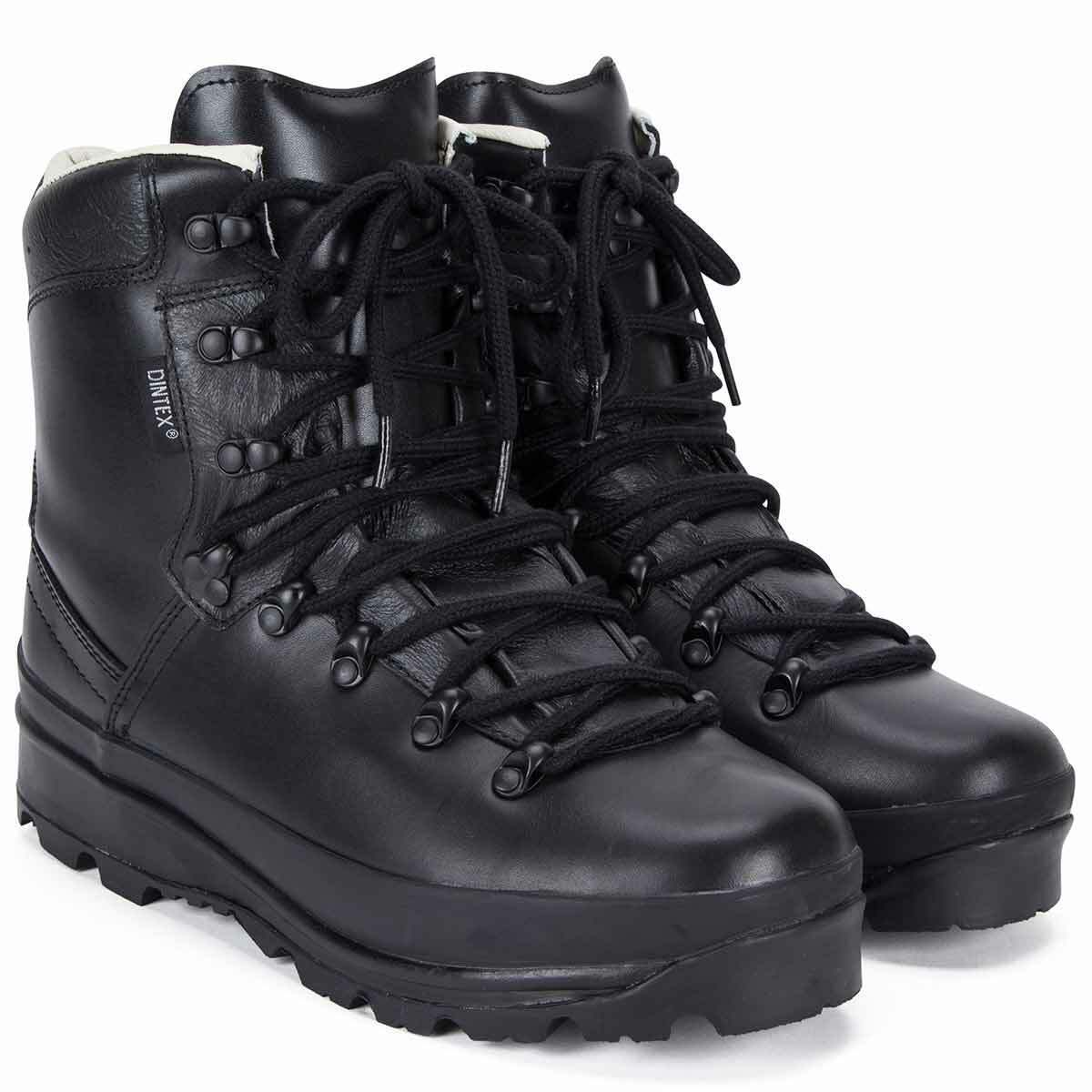 MilTec Mens Black German Army Mountain Boots Windproof Combat UK514