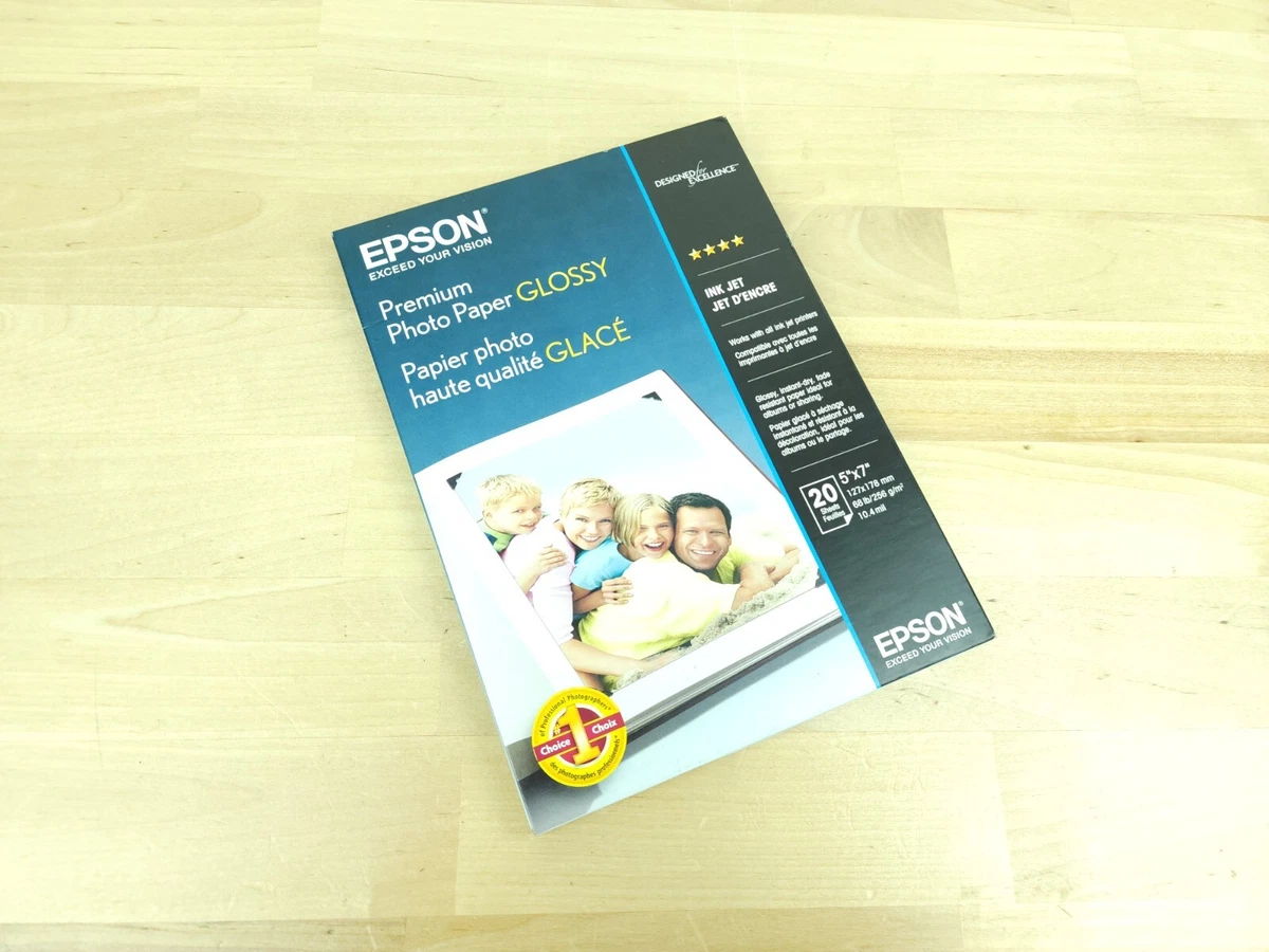 Epson 20-ct Premium Photo Paper 5x7 - White (S041464)