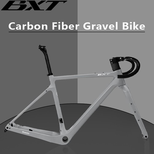 Carbon Gravel Bike Rahmen 700*47C Kohlefaser Reiserad Rennrad Fahrräder - Afbeelding 1 van 24