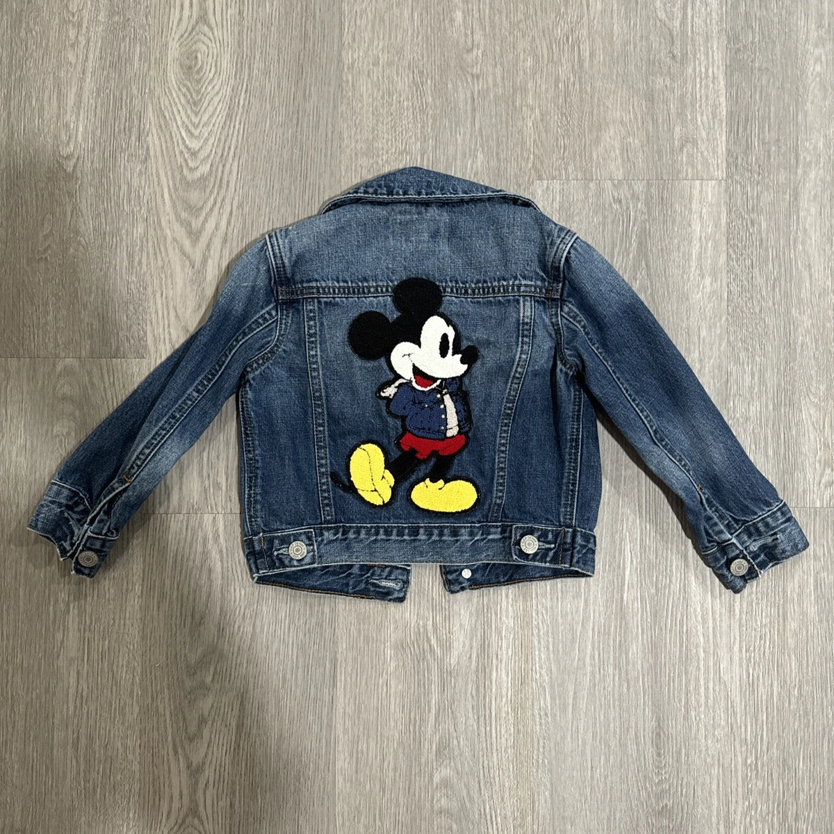 3T Gap Kids Mickey Mouse Patch Denim Jean Jacket eBay