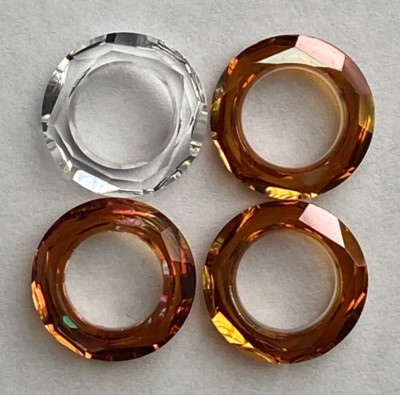4 Genuine Swarovski Crystal 14mm Cosmic Ring 4139 Fancy Stone Rings US Seller
