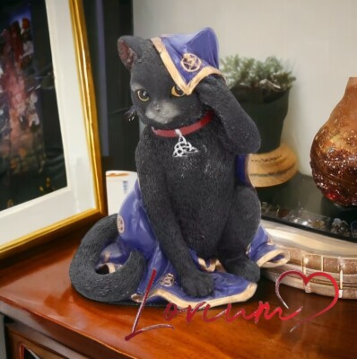 Original Nemesis Now Jinx schwarze Katze Figur 11 cm Geschenk Wohndeko handbemalt