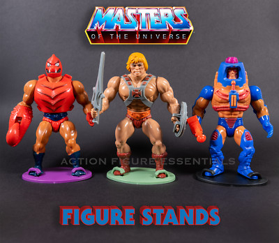 Vintage MOTU He-Man Display Stands x10 1980s Masters Universe Figur Base
