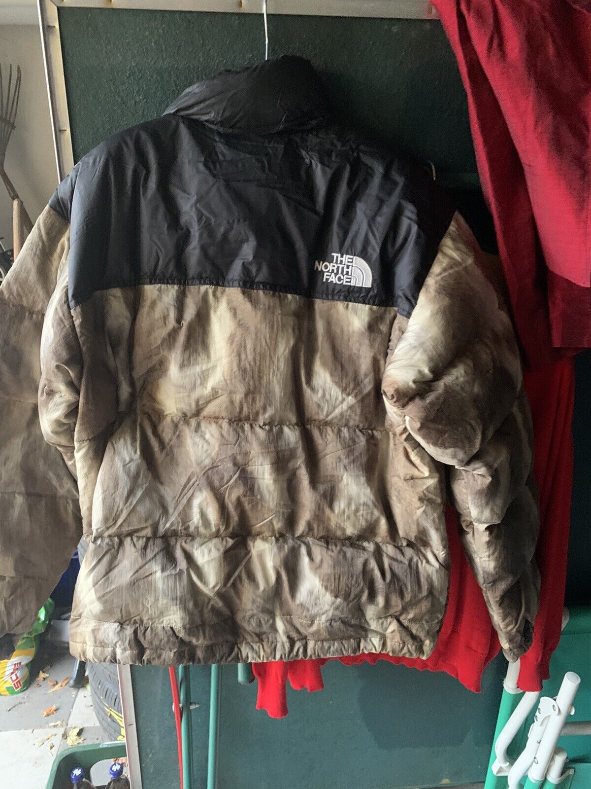 Supreme The North Face Fur Print Nuptse Brown