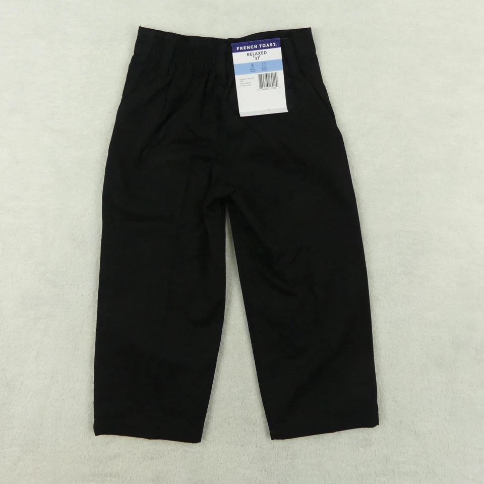 Pantalones tostados franceses niños pequeños 3T negros calce relajado Foto 2 de 4