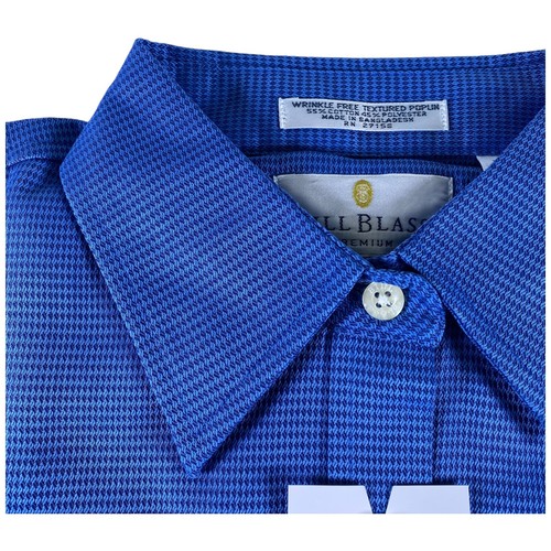 NEW Bill Blass Premium Women's Size MED M Long Sleeve, Button Down, Blouse Blue - Picture 4 of 4