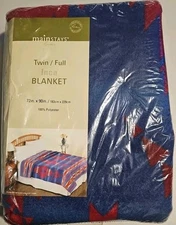 Vintage MAINSTAYS Home Twin/Full “INCA Blanket” 72x90 USA See Pics/details