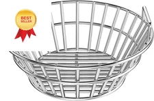 onlyfire Charcoal Ash Basket Fits Medium Big Green Egg, Medium, Silver 
